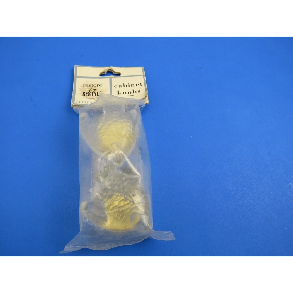 Restore and Restyle Clear Gold Fish Cabinet Knobs 2 Pack